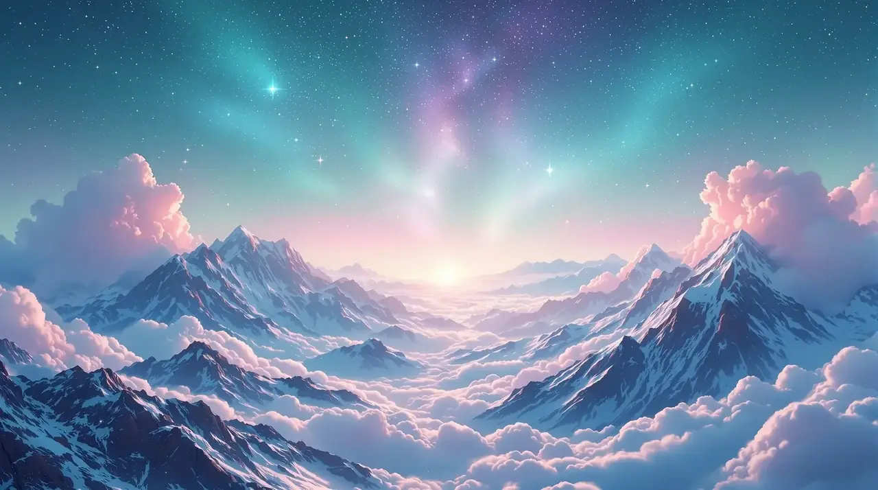 九霄星河诀短剧首屏海报，星空剧场氛围