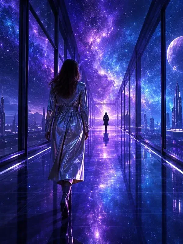 科幻轻喜短剧《我在未来当白月光》封面