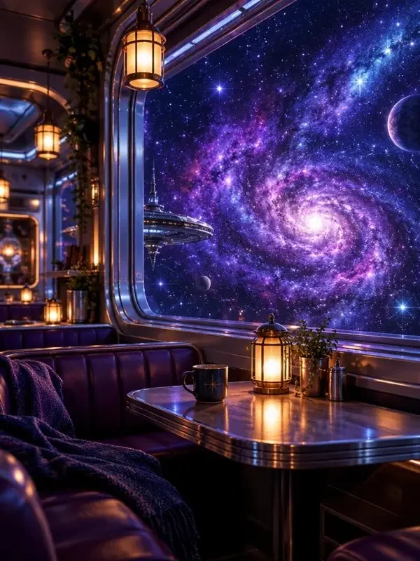 科幻轻喜短剧《我在星际开食堂》封面